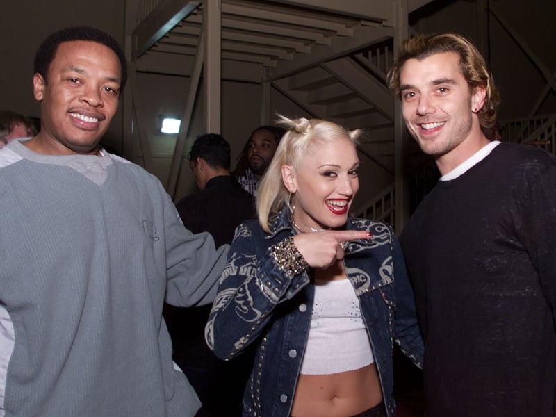 Dr.Dre, Gwen Stefani and Gavin Rossdale at the 2000 Radio Music Awards at the Aladdin Hotel in Las Vegas, 11/04/00