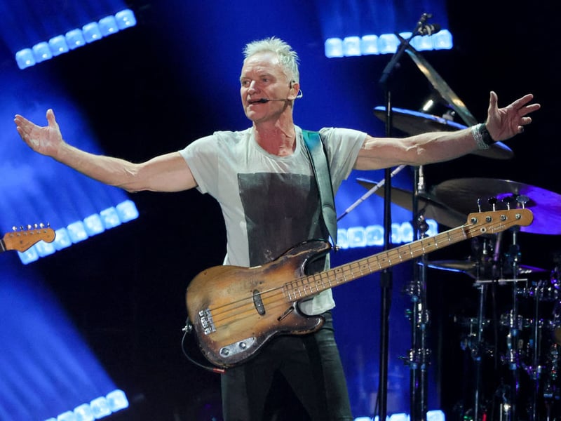 Gordon Sumner received his Sting nickname due to his habit of wearing a black and yellow striped jumper. His estimated fortune of $550 million has been earned by swapping a succesful period fronting band The Police for an even more lucrative solo career. He's still touring and will play Glasgow's Bellahouston Park this summer.