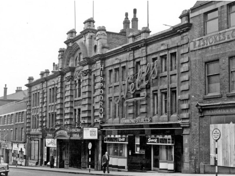 The Hippodrome Theatre, on Cambridge Street, Sheffield city centre, pictured following its closure in March 1963. The Hippodrome had opened December 23, 1907 as a music hall and became a permanent cinema on July 20, 1931. It was demolished following its closure in 1963.