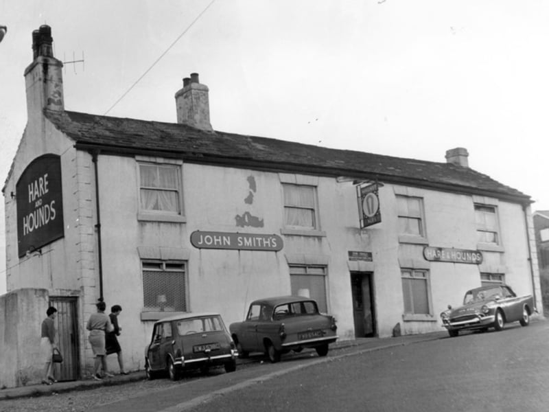 The Hare and Hounds pub, on Upper Gate Road, Stannington, in June 1967. It was first recorded as a pub in around 1790 and was also known as Well Green House and the Blue Boar.
