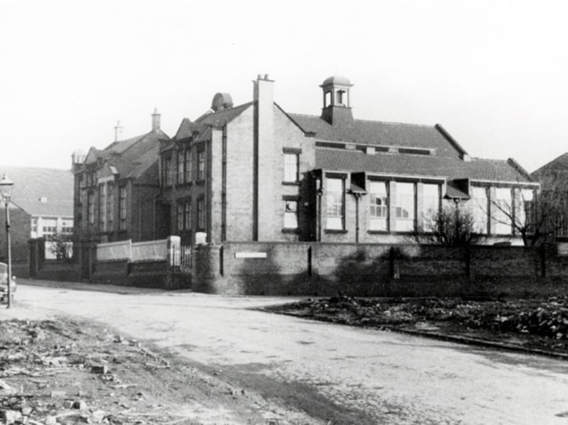 Tinsley Infant School (also known as Tinsley County School), on Plumpers Road, before it was demolished in April 1966