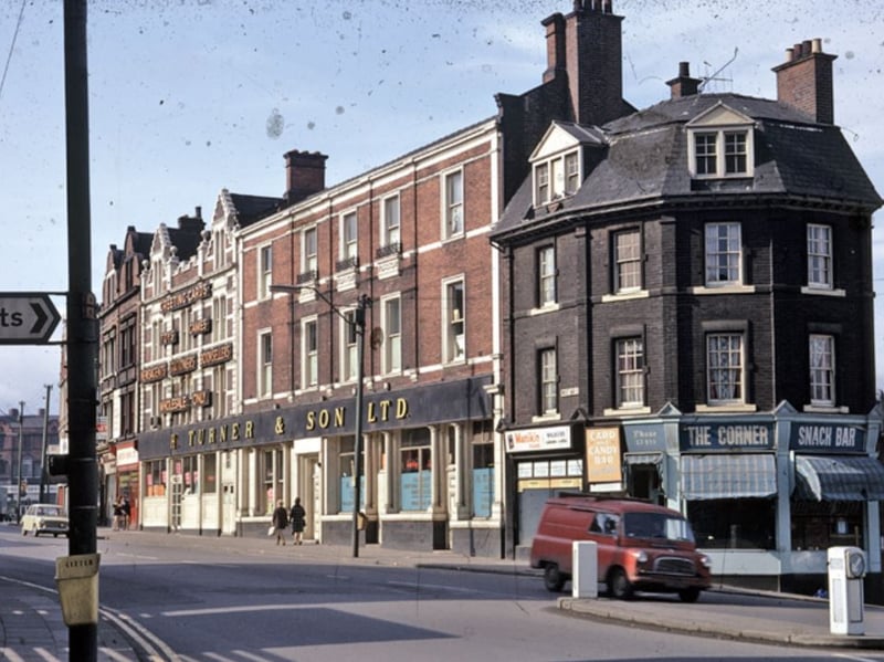 H. Turner and Son Ltd., wholesale newsagent, at what was the Blue Boar pub, on West Bar, Sheffield, in April 1971. The Blue Boar was reputedly opened in the 1770s. The building was demolished in 1981 and the site is now occupied by the law courts.