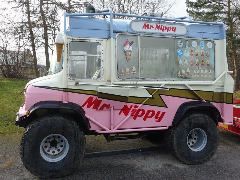 'Mr Nippy' all electric, all terrain Ice Cream van created by Paddy McGuinness in Top Gear Series 29, Episode 5.