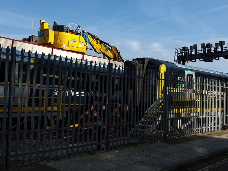 Major works on the upper railway lines at Portsmouth & Southsea station during February half-term
Picture: Chris Moorhouse (180225-01)