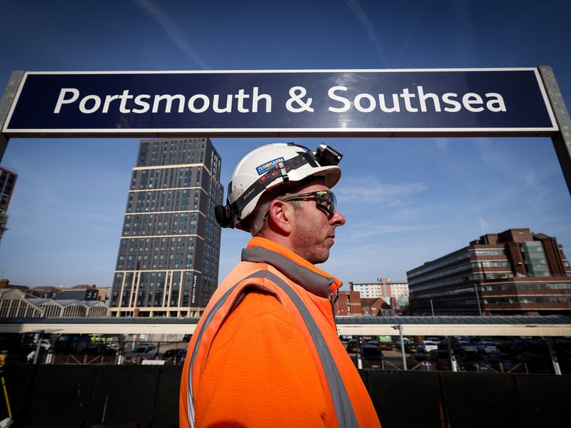 Shane Renyard, construction manager for Network Rail at Portsmouth & Southsea station. Picture: Chris Moorhouse (180225-07)