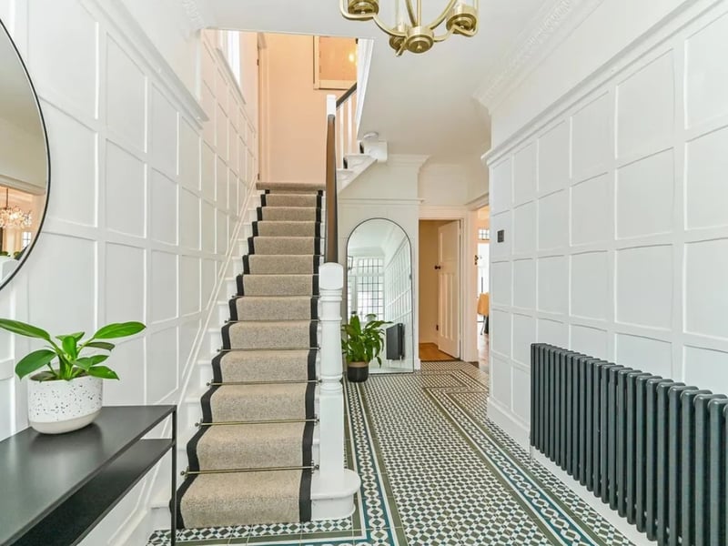 This home has a spectacular hallway full of elegance.