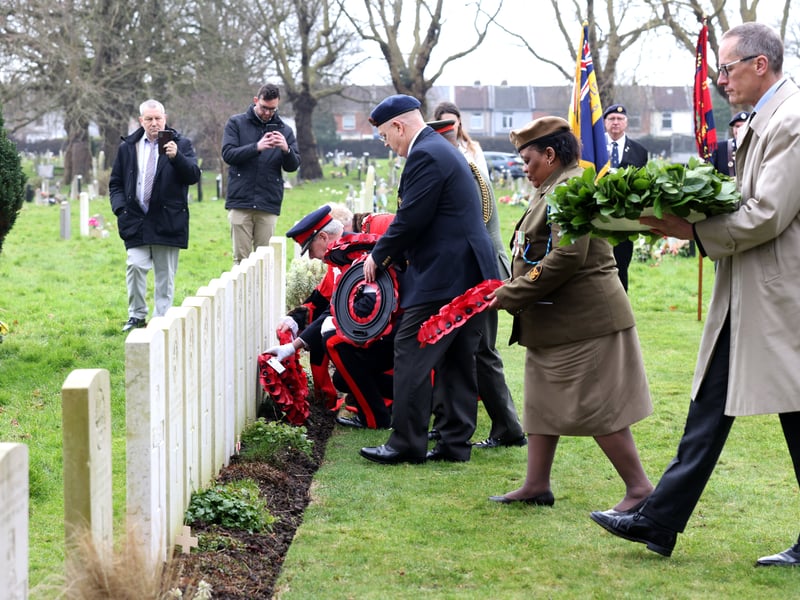 SS Mendi 108th Anniversary Commemoration at Milton Cemetery, Portsmouth, on February 21, 2025.
