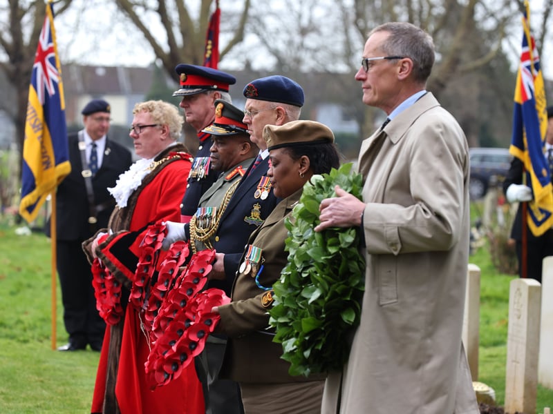 SS Mendi 108th Anniversary Commemoration at Milton Cemetery, Portsmouth, on February 21, 2025.