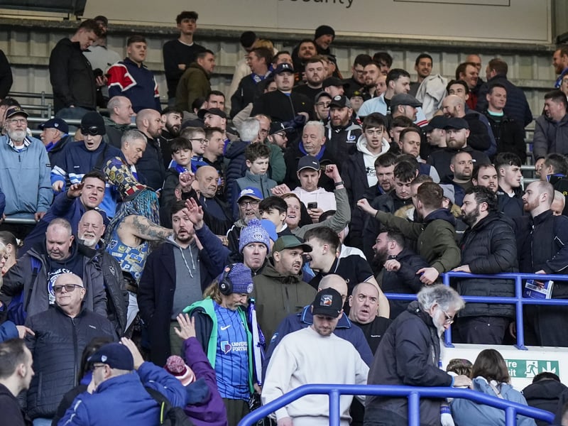 Pompey fans backed their team to a big, big Championship win over QPR.
