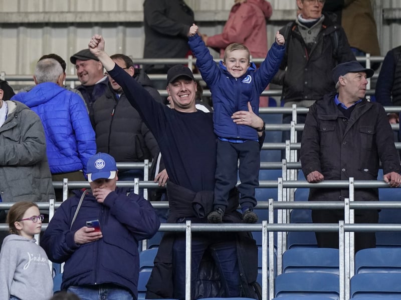 Pompey fans backed their team to a big, big Championship win over QPR.