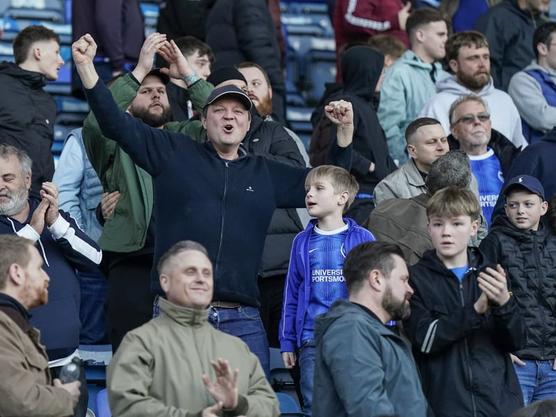 Pompey fans backed their team to a big, big Championship win over QPR.