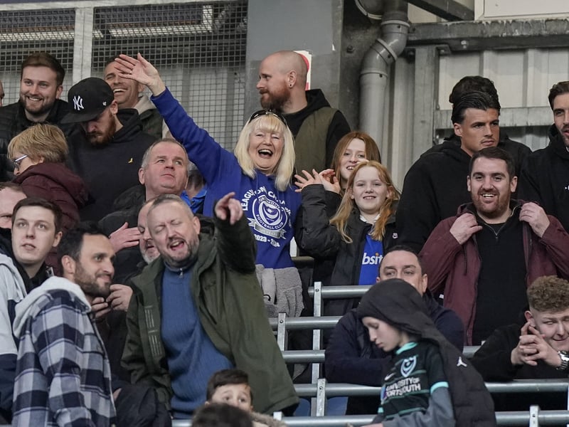 Pompey fans backed their team to a big, big Championship win over QPR.