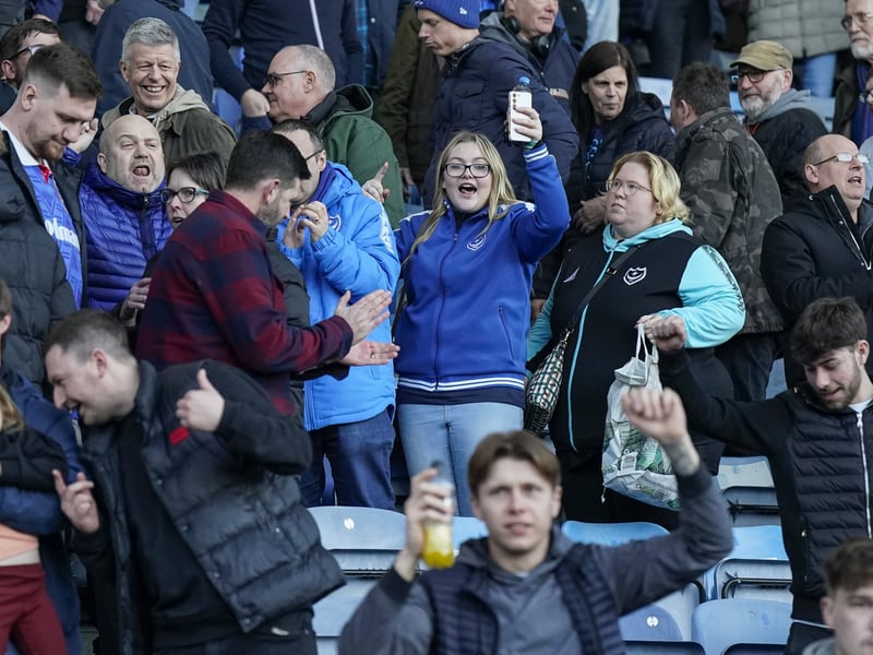 Pompey fans backed their team to a big, big Championship win over QPR.