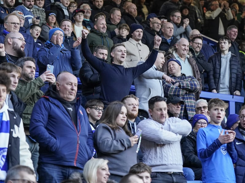 Pompey fans backed their team to a big, big Championship win over QPR.
