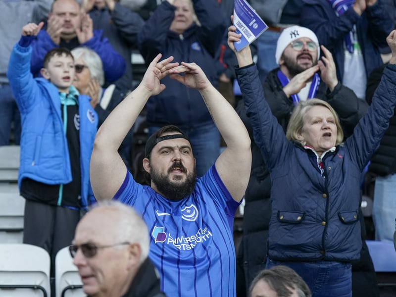 Pompey fans backed their team to a big, big Championship win over QPR.