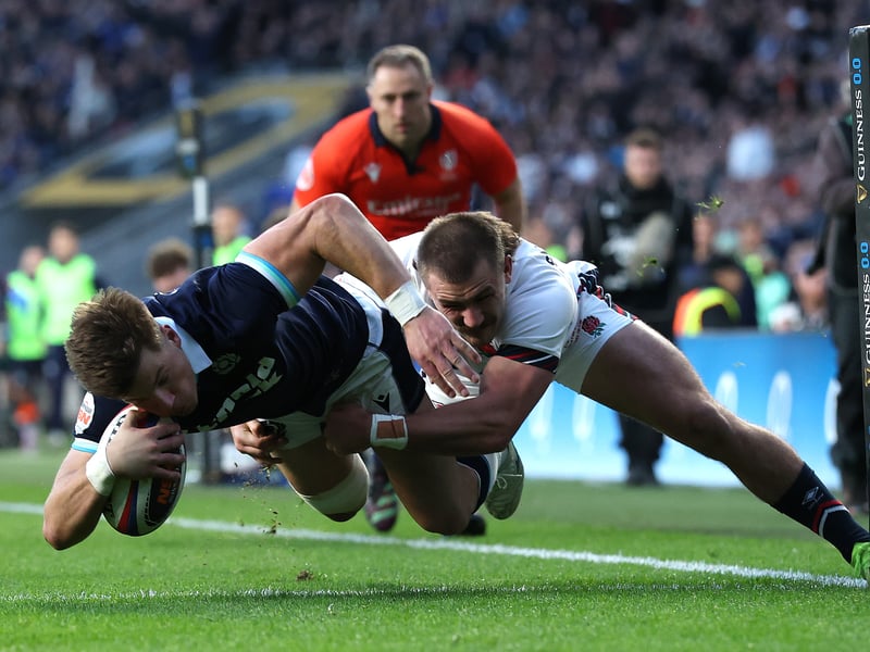 His try saw him draw level with Stuart Hogg as Scotland's all-time leading try-scorer in the Six Nations on 16. Posed a real threat. 7