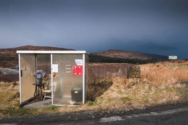 A welcome, cheery shelter from the elements was a welcome retreat during a long wait for a bus.
