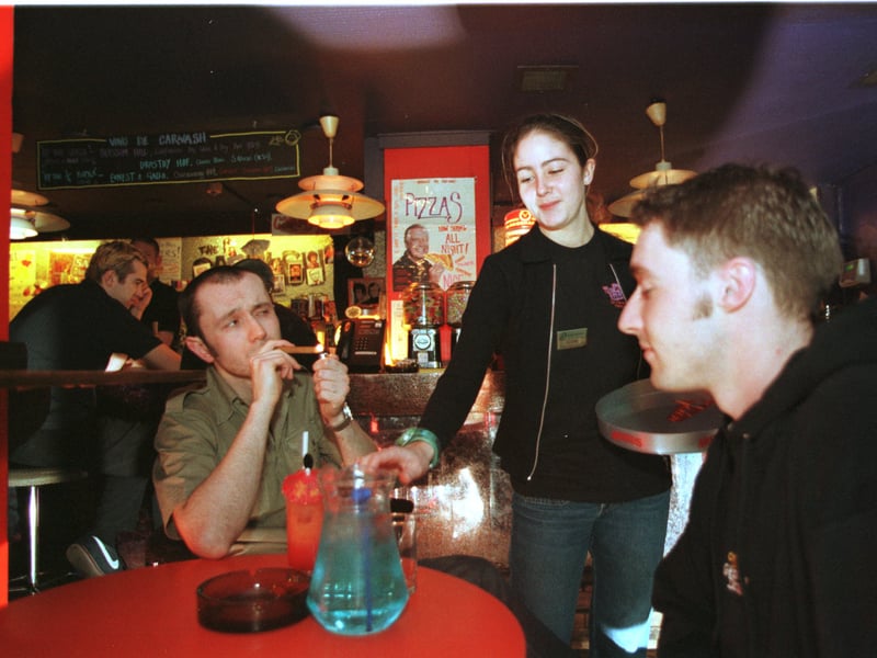 Drinking cocktails at the Wash on the Mound in 1999