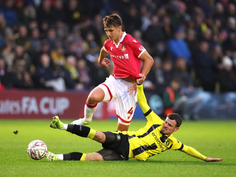 The 22-year-old has eight goals to his name so far in League One this season for Wrexham - as a central defender!