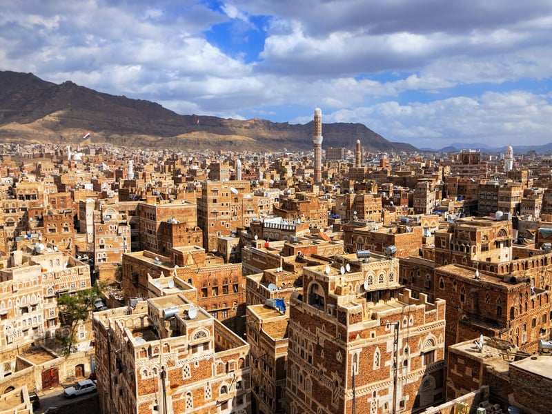 The most dangerous country in the world is war-torn Yemen in West Asia. One of the least developed countries on Earth, it's been engulfed in civil war since 2015. All travel to Yemen is not advised due to unpredicted security conditions.