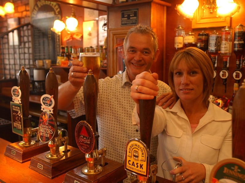 Trevor Gould and Sharon Peel were behind the bar at the pub in April 2005.