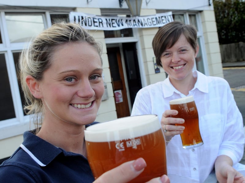 Lauren Prout, left, and Kate Downey were all smiles when they took over as the managers of the pub in 2014.