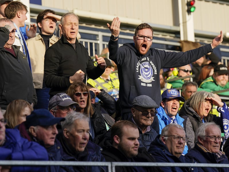 Pompey fans once again backed their team on the road as 1,323 travelling supporters roared their team on at Luton.