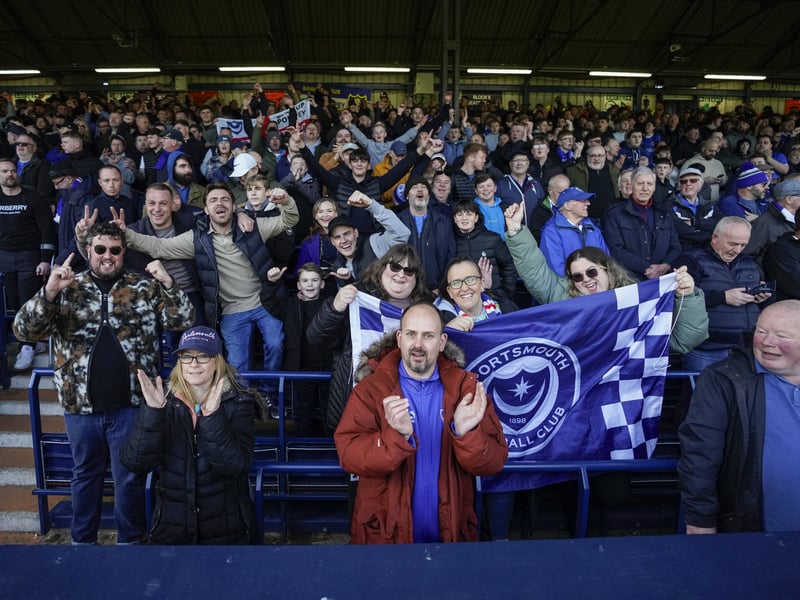 Pompey fans once again backed their team on the road as 1,323 travelling supporters roared their team on at Luton.