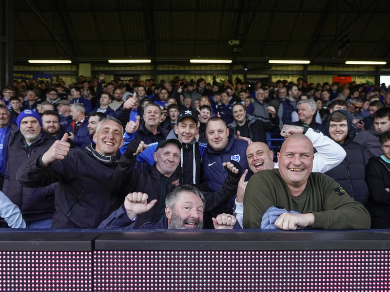 Pompey fans once again backed their team on the road as 1,323 travelling supporters roared their team on at Luton.