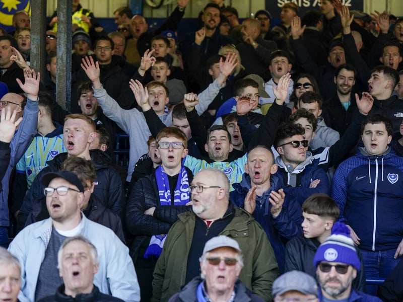 Pompey fans once again backed their team on the road as 1,323 travelling supporters roared their team on at Luton.