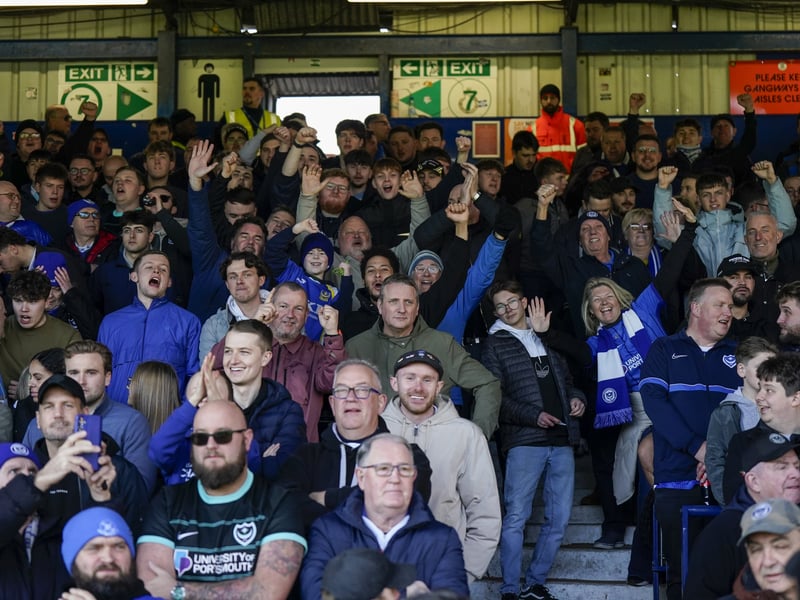 Pompey fans once again backed their team on the road as 1,323 travelling supporters roared their team on at Luton.