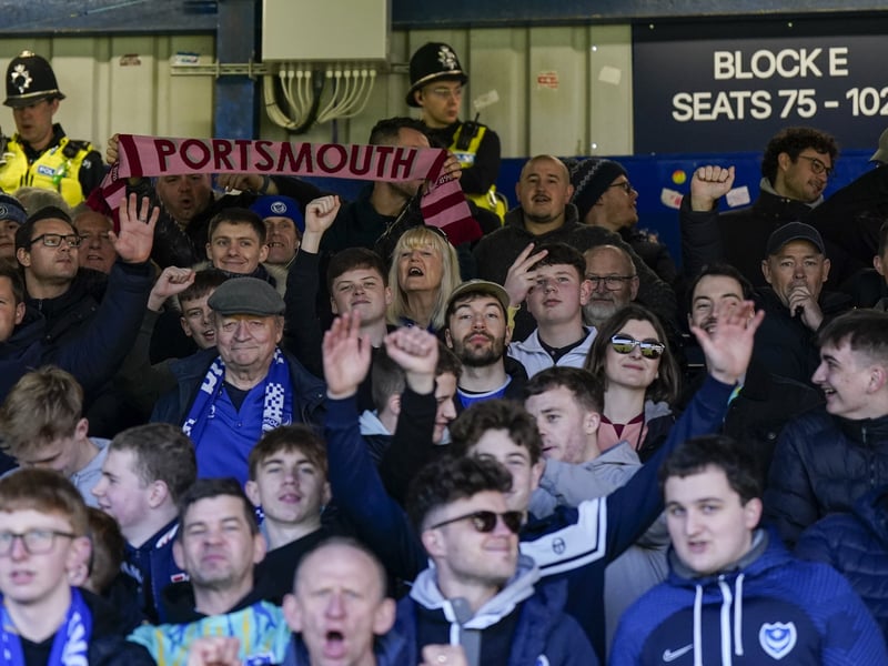Pompey fans once again backed their team on the road as 1,323 travelling supporters roared their team on at Luton.