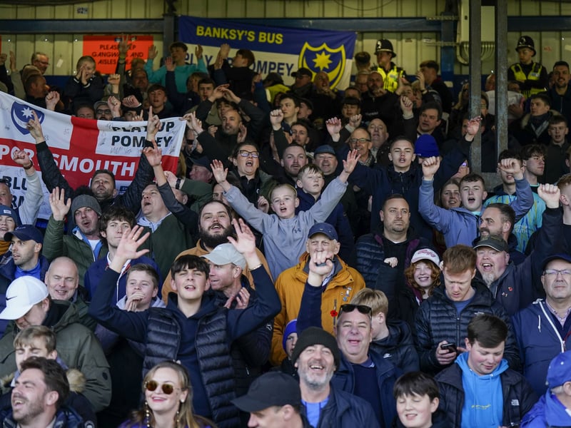 Pompey fans once again backed their team on the road as 1,323 travelling supporters roared their team on at Luton.