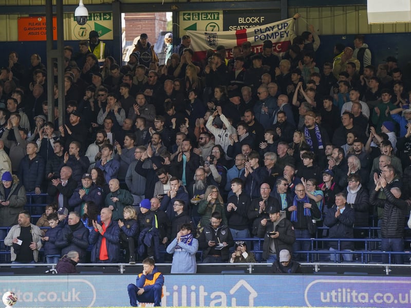 Pompey fans once again backed their team on the road as 1,323 travelling supporters roared their team on at Luton.