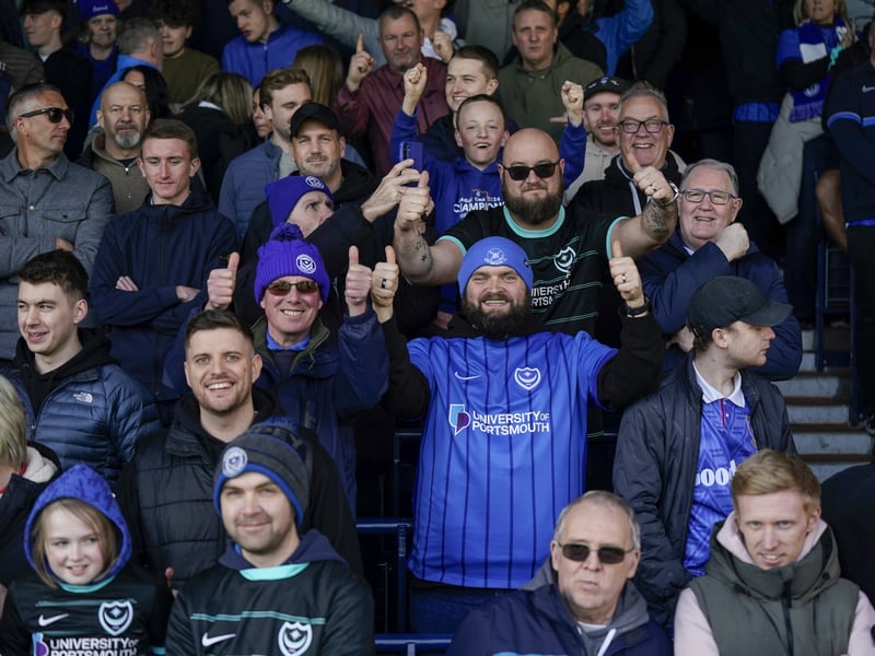 Pompey fans once again backed their team on the road as 1,323 travelling supporters roared their team on at Luton.