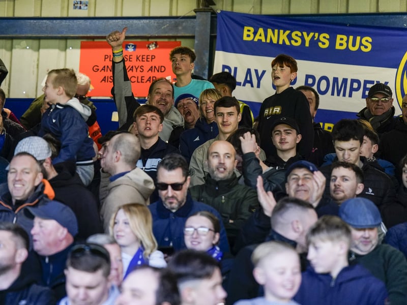 Pompey fans once again backed their team on the road as 1,323 travelling supporters roared their team on at Luton.