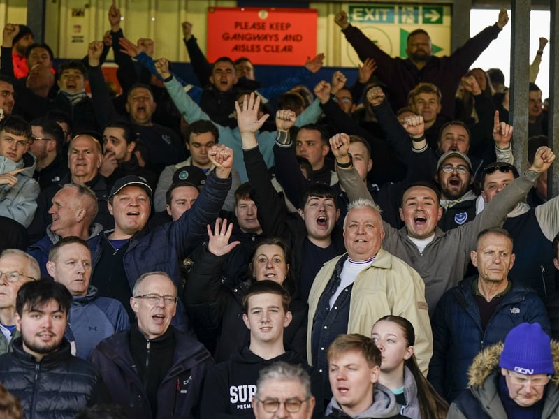 Pompey fans once again backed their team on the road as 1,323 travelling supporters roared their team on at Luton.