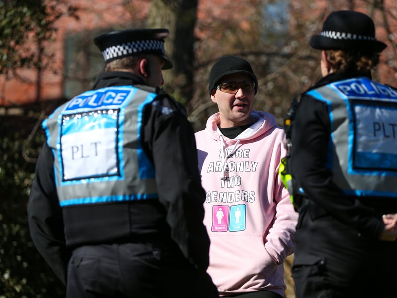 Police said the protest passes without incident
Picture: Chris Moorhouse (010325-35)