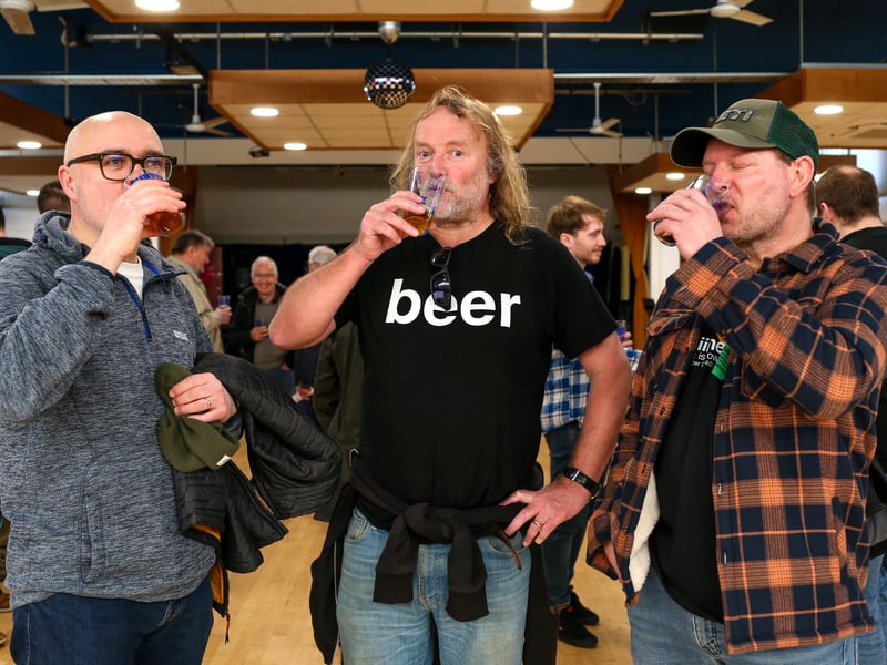 From left, Mark Hunt, Andy Higgins and Glynn Curtis at Gosport Winterfest. 
Picture: Chris Moorhouse (010325-55)