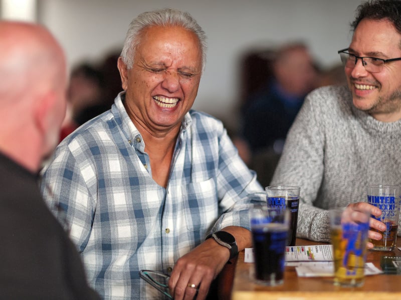 Kev Darnley, centre, and Paul Rodell, right at Gosport Winterfest
Picture: Chris Moorhouse (010325-58)