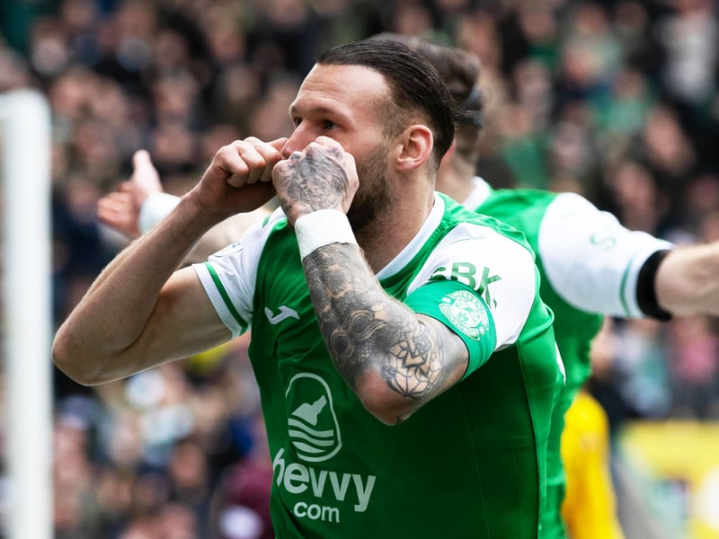 Scored a brilliantly taken opener after outpacing the entire Hearts defence and outmuscling Gerald Taylor. Continued to carry a threat thereafter in another tireless display. 7