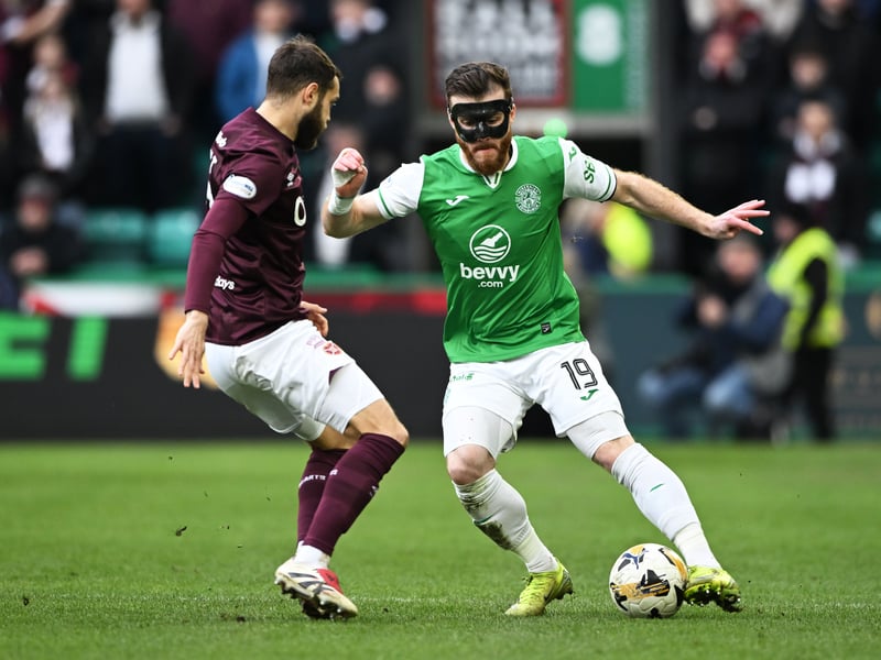 The main catalayst behind the momentum shift that saw Hibs gain the upper hand after the break. Ran the Hearts defence ragged and delivered numerous dangerous crosses - one of which led to the winner as a headed clearance was picked up by Iredale. Could have won his side a penalty following a clumsy challenge by Gerald Taylor. His second half display was the derby game-changer for Hibs. 9 