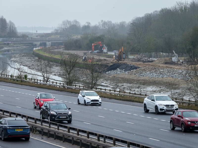 Latest sea defence works at Ports Creek on the northern edge of Portsea Island
Picture: Chris Moorhouse (220225-30)
