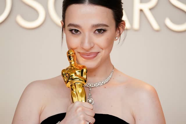 Mikey Madison, winner of the award for best performance by an actress in a leading role for 'Anora', poses in the press room at the Oscars. Madison honoured the sex work community in her Oscars acceptance speech as she collected the leading actress gong during Sunday’s ceremony