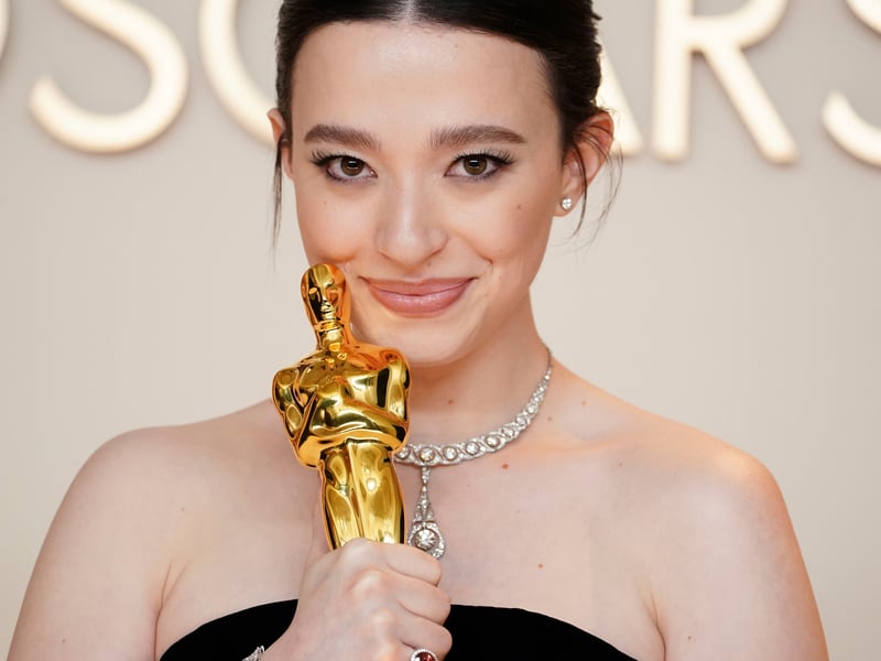 Mikey Madison, winner of the award for best performance by an actress in a leading role for 'Anora', poses in the press room at the Oscars. Madison honoured the sex work community in her Oscars acceptance speech as she collected the leading actress gong during Sunday’s ceremony