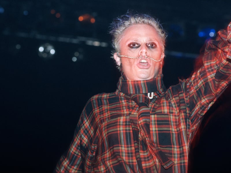 Keith Flint, The Prodigy, Vorst Nationaal, Brussel, Belgium, 5th May 1995.