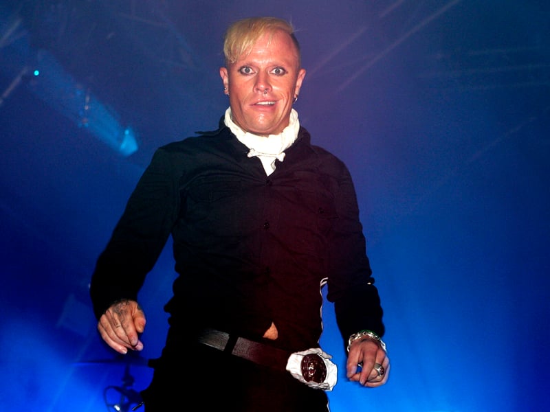 Keith Flint of The Prodigy performs at the Grolsch Summer Set at Somerset House on August 6, 2005 in London, England.