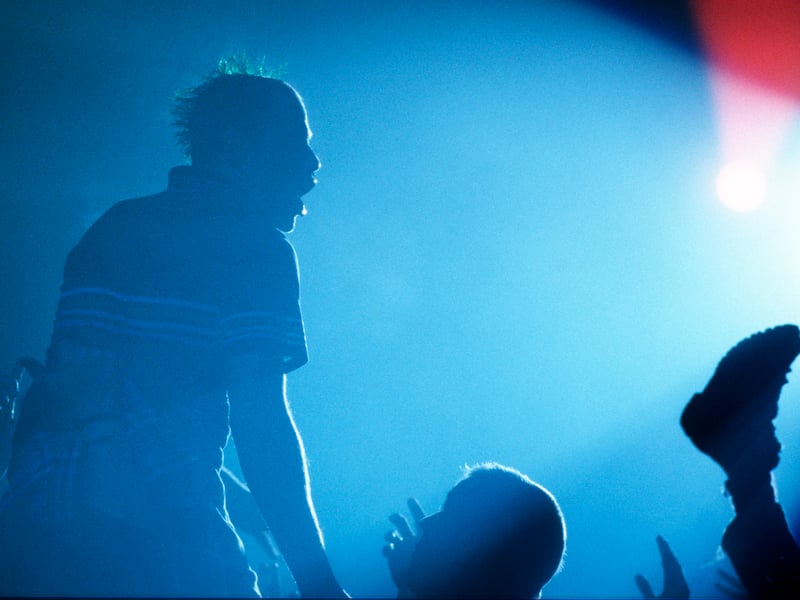 Keith Flint, The Prodigy, Torhout/Werchter Festival, Torhout, Belgium, 5th July 1996.