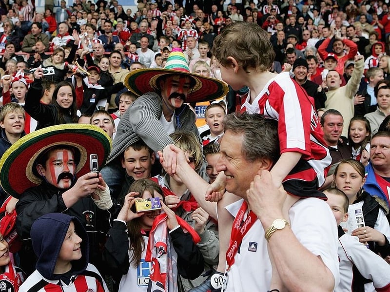 Neil Warnock, pictured here meeting fans at Bramall Lane in April 2006, managed Sheffield United between 1999 and 2007. The Blades are among numerous clubs Warnock, who was born in Sheffield and studied at Frecheville Comprehensive, has coached over the years. He holds the records for both the most games and most promotions achieved as a manager in the English football league system.