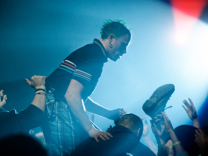 Keith Flint, The Prodigy, Torhout/Werchter Festival, Torhout, Belgium, 5th July 1996.